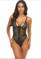 Dakota Satin and Lace Teddy - Flirt! Luxe Lingerie & Sleepwear