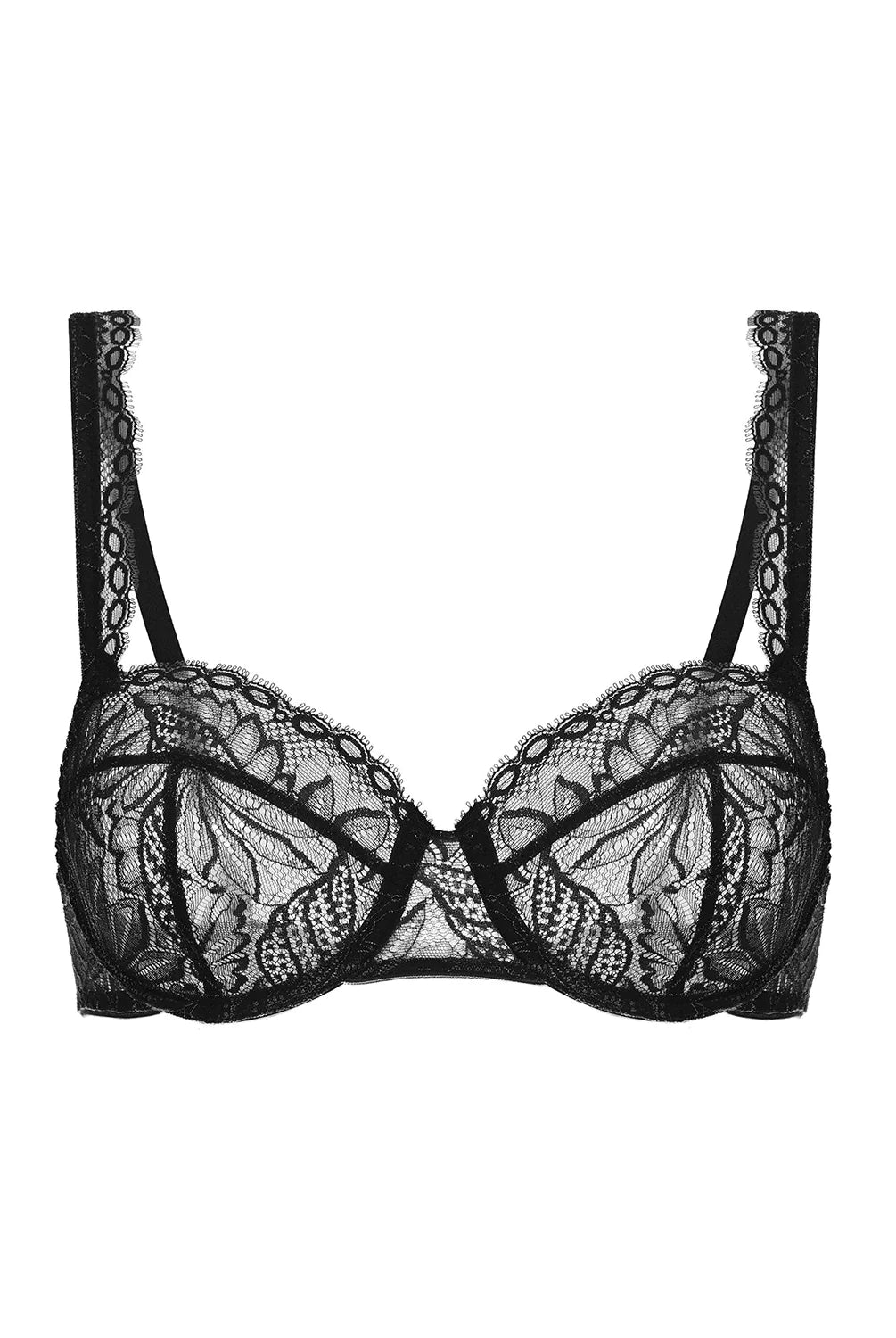 Exotica Sheer Demi Bra - Black - Flirt! Luxe Lingerie & Sleepwear