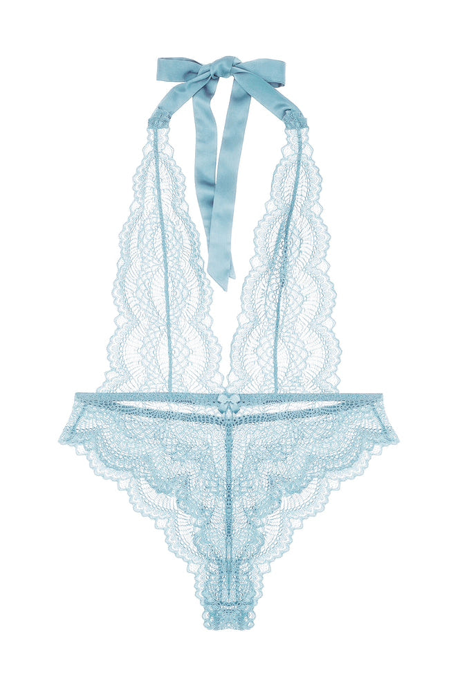 Natalia Bodysuit Chambray Blue - Flirt! Luxe Lingerie & Sleepwear