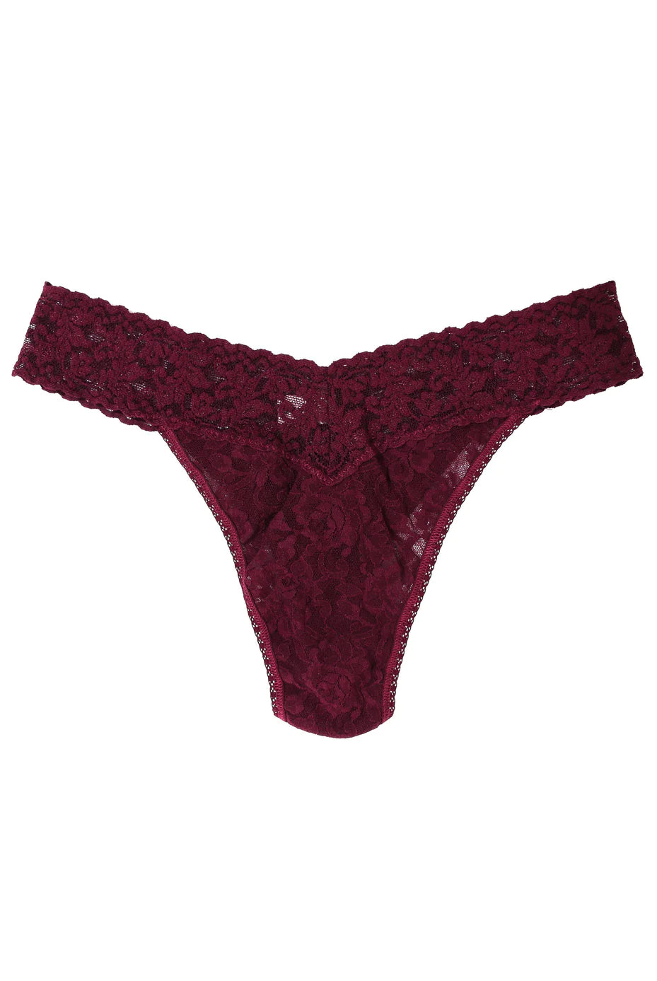 Signature Lace Original Rise Thong - Dried Cherry Red - Flirt! Luxe Lingerie & Sleepwear
