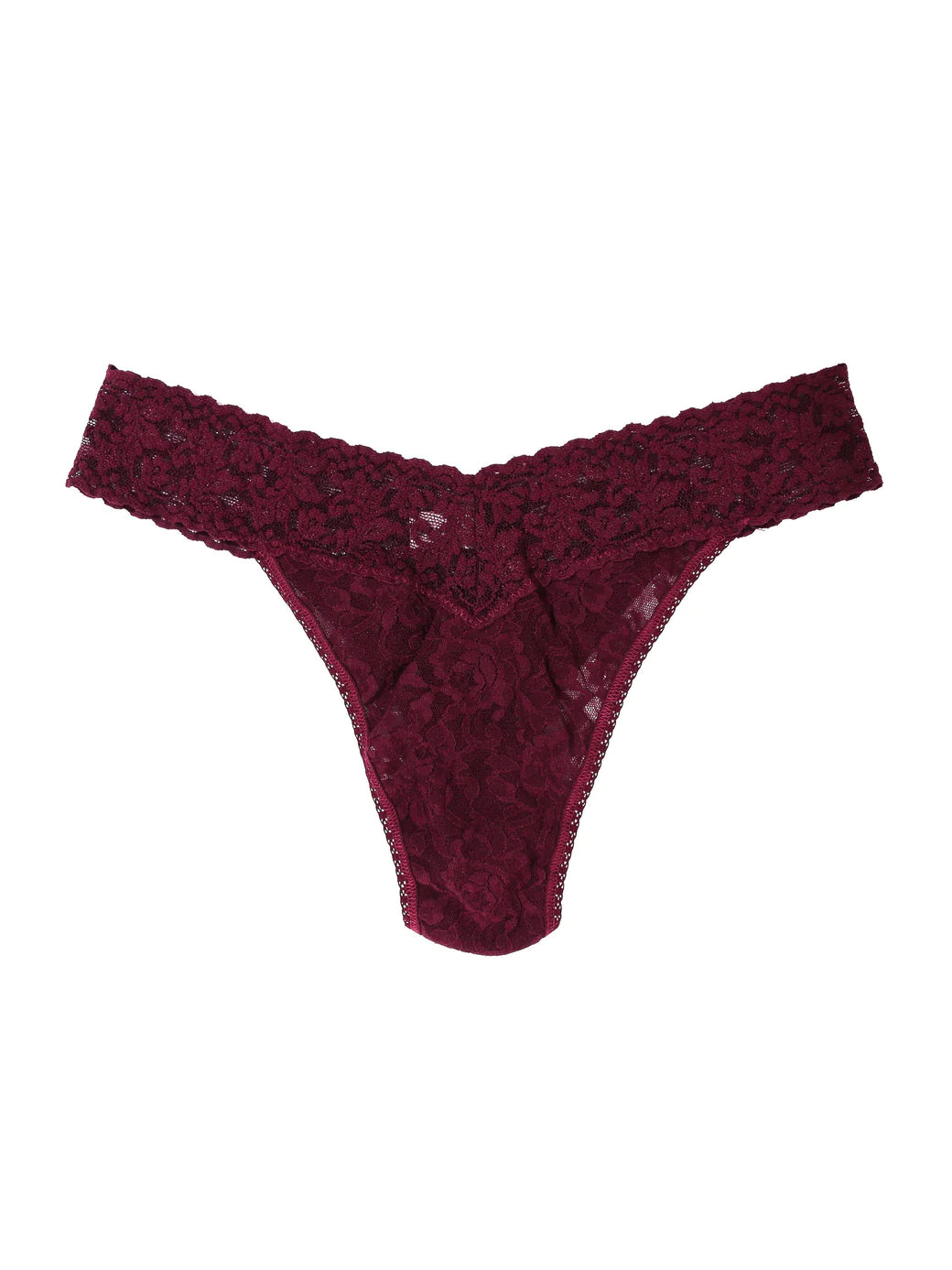 Signature Lace Original Rise Thong - Dried Cherry Red - Flirt! Luxe Lingerie & Sleepwear