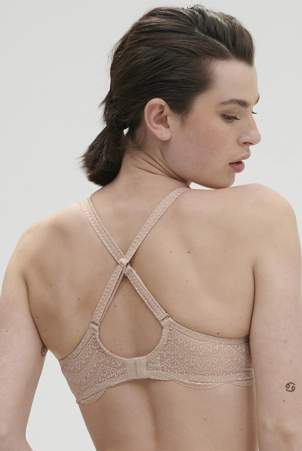 Karma Triangle 3D Padded Demi Bra - Peau Rose - Flirt! Luxe Lingerie & Sleepwear