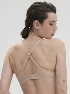 Karma Triangle 3D Padded Demi Bra - Peau Rose - Flirt! Luxe Lingerie & Sleepwear