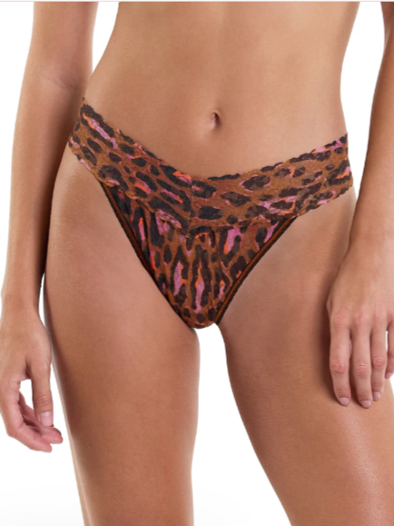 Printed Signature Lace Original Rise Thong - Throwback - Flirt! Luxe Lingerie & Sleepwear