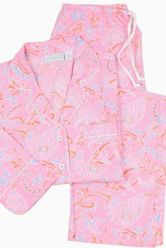 Long Sleeve Button Down and Pant PJ Set - Flirt! Luxe Lingerie & Sleepwear