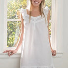 April Cotton Ruffle Nightgown - Flirt! Luxe Lingerie & Sleepwear