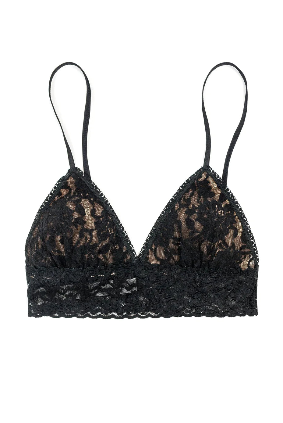 Signature Lace Padded Triangle Bralette - Black - Flirt! Luxe Lingerie & Sleepwear