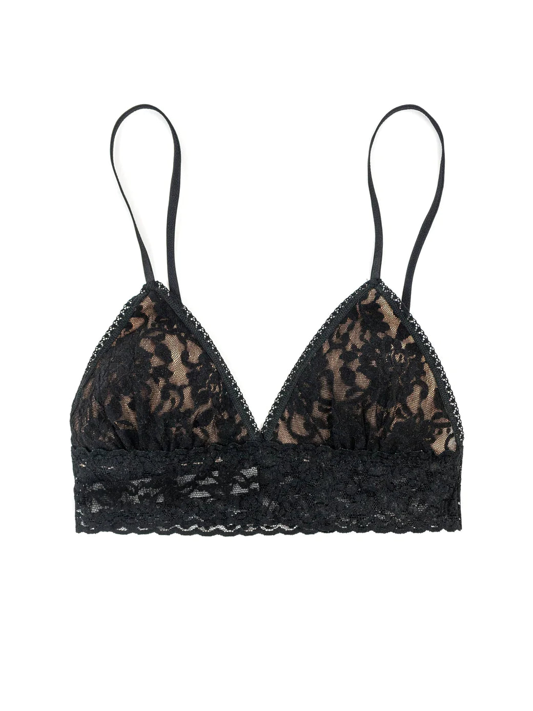 Signature Lace Padded Triangle Bralette - Black - Flirt! Luxe Lingerie & Sleepwear