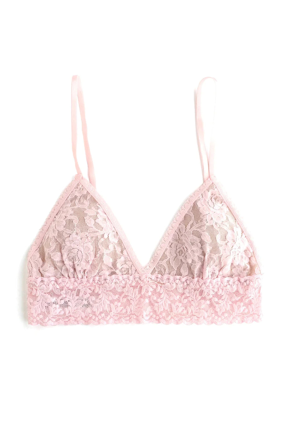 Signature Lace Padded Triangle Bralette - Bliss Pink - Flirt! Luxe Lingerie & Sleepwear