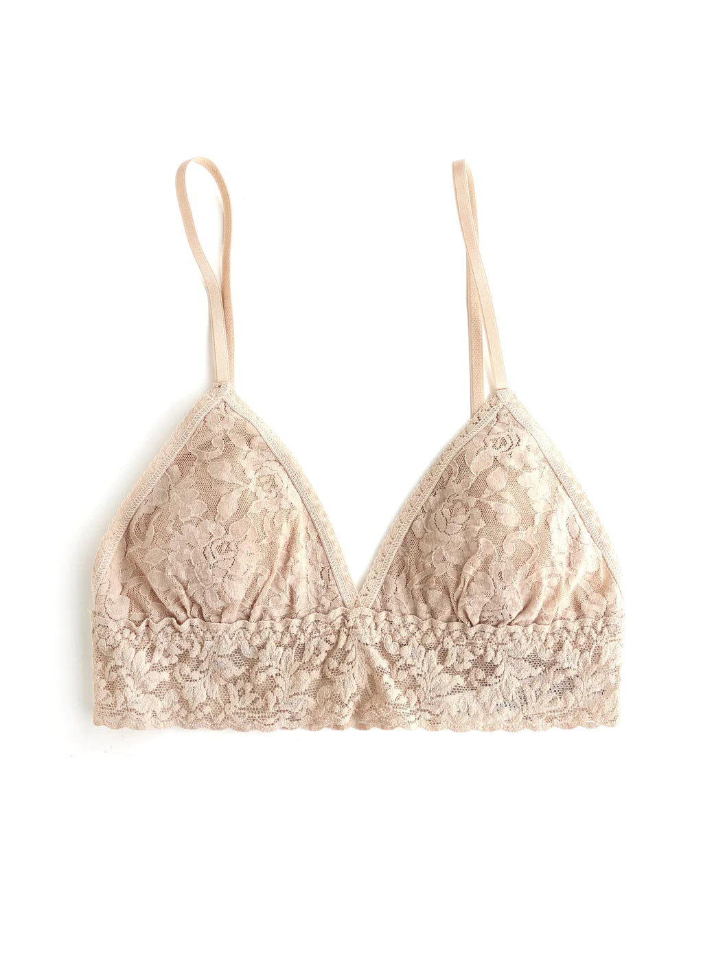 Signature Lace Padded Triangle Bralette - Chai - Flirt! Luxe Lingerie & Sleepwear