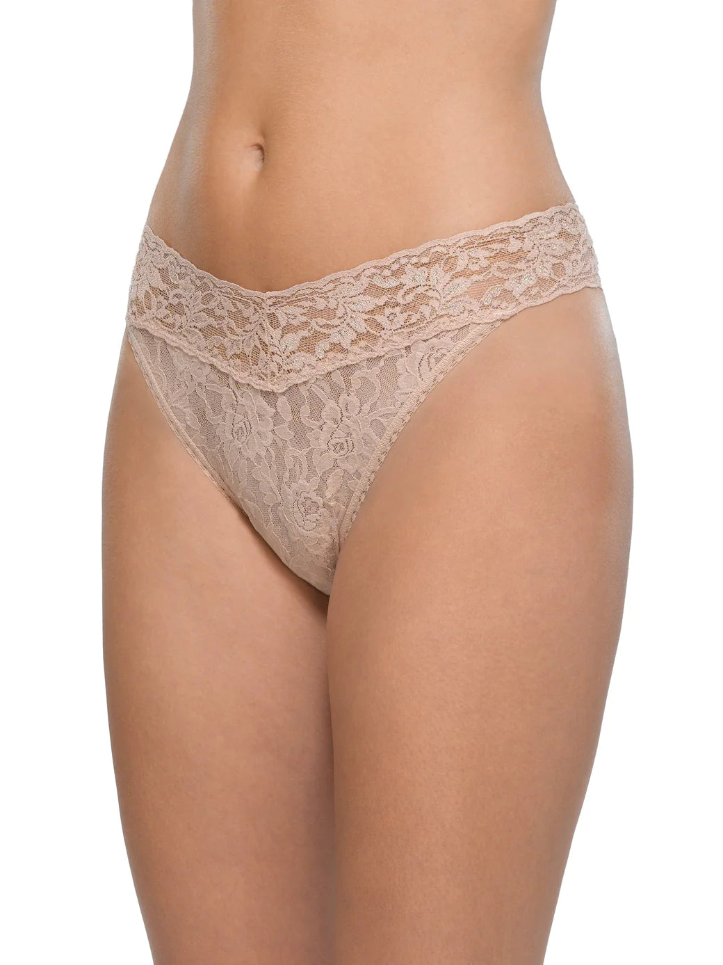 Signature Lace Original Rise Thong - Chai - Flirt! Luxe Lingerie & Sleepwear