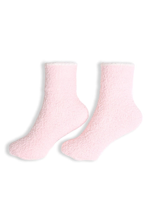 Color Edge Fuzzy Crew Socks - Flirt! Luxe Lingerie & Sleepwear