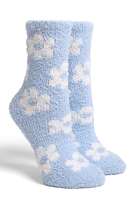 Daisy Fuzzy Crew Socks - Flirt! Luxe Lingerie & Sleepwear