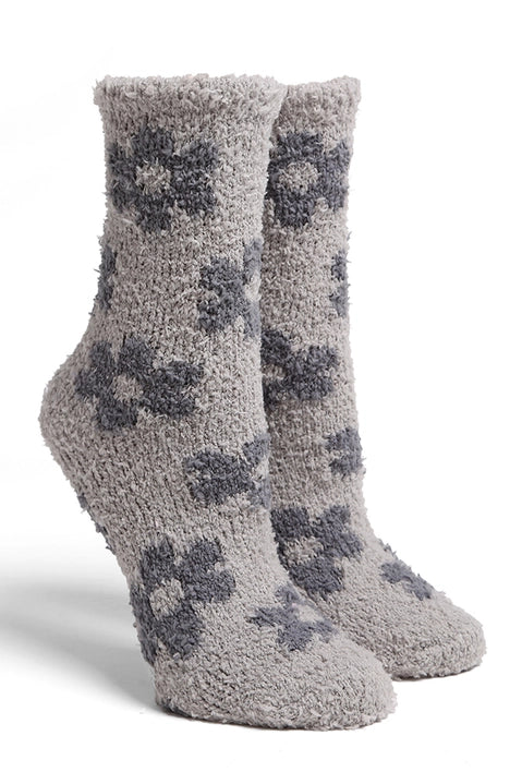 Daisy Fuzzy Crew Socks - Flirt! Luxe Lingerie & Sleepwear