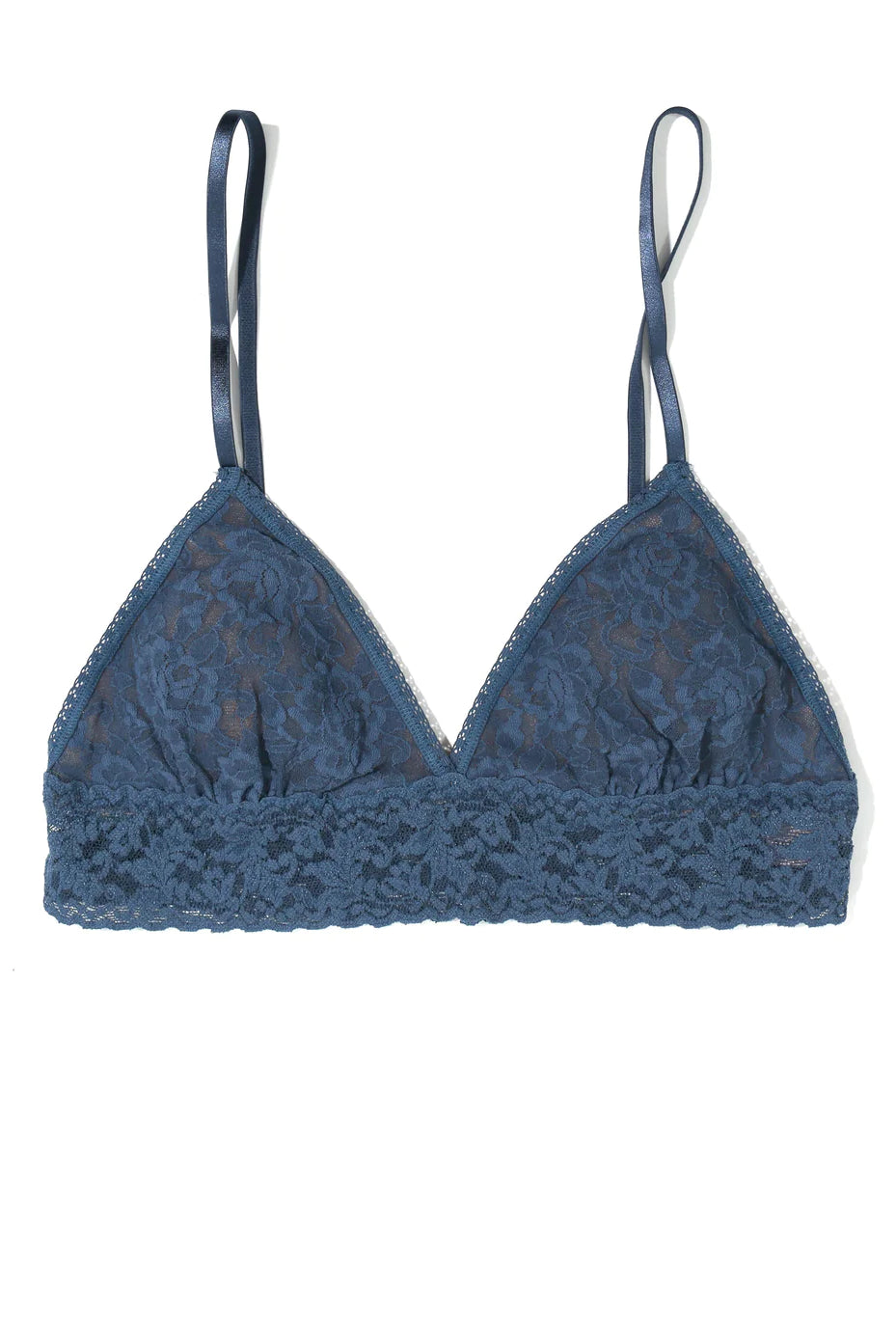 Signature Lace Padded Triangle Bralette - Deep Waters - Flirt! Luxe Lingerie & Sleepwear