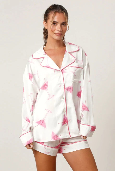 Pink Martini Pajama Shorts - Flirt! Luxe Lingerie & Sleepwear