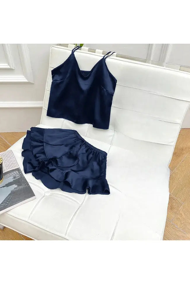 Navy Lounge Cami - Flirt! Luxe Lingerie & Sleepwear