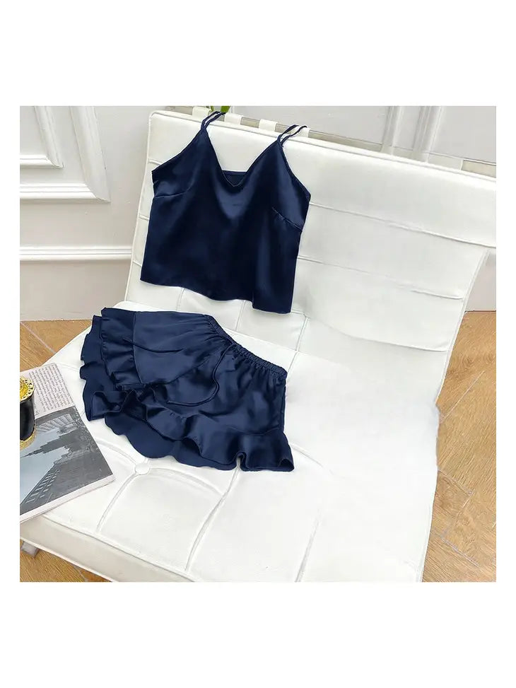 Navy Lounge Cami - Flirt! Luxe Lingerie & Sleepwear