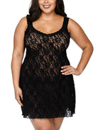 Plus Size Signature Lace V-Neck Chemise - Flirt! Luxe Lingerie & Sleepwear