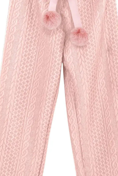Quilted Blush Lounge Pants - Flirt! Luxe Lingerie & Sleepwear