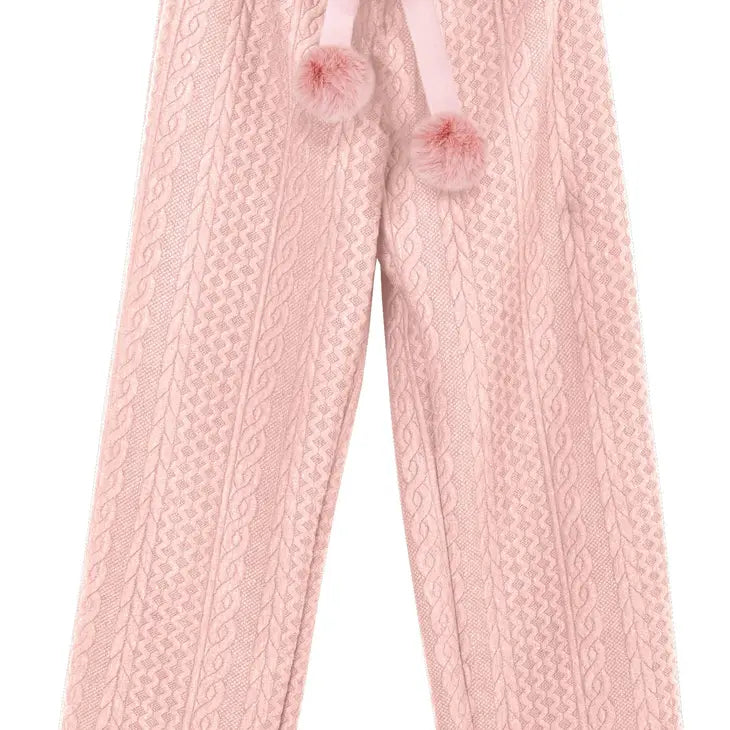 Quilted Blush Lounge Pants - Flirt! Luxe Lingerie & Sleepwear