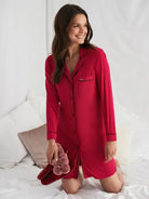 Bamboo Button Down Sleepshirt - Flirt! Luxe Lingerie & Sleepwear