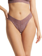 Signature Lace Original Rise Thong - Artichoke Heart Purple - Flirt! Luxe Lingerie & Sleepwear