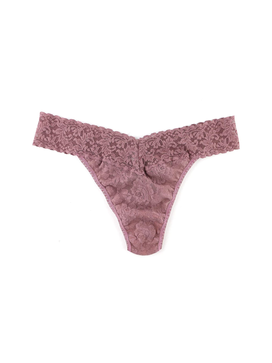 Signature Lace Original Rise Thong - Artichoke Heart Purple - Flirt! Luxe Lingerie & Sleepwear