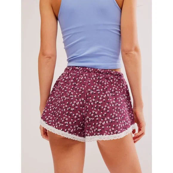 Free People Sugar Dreams Sleep Shorts - Wine - Flirt! Luxe Lingerie & Sleepwear