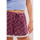 Free People Sugar Dreams Sleep Shorts - Wine - Flirt! Luxe Lingerie & Sleepwear