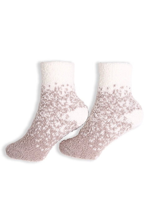 Two Tone Fuzzy Crew Socks - Flirt! Luxe Lingerie & Sleepwear